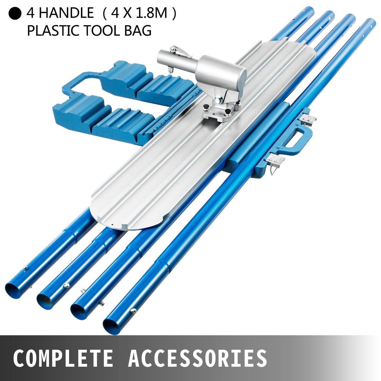 Bull Float Magnesium Concrete Float 48 x 8" Round End Concrete Float Tool Cement Tool Bull Concrete Kit Bull Float with 4 Float Handle Bull Float Bracket Concrete Tools Finishing Bull Float - Image 6