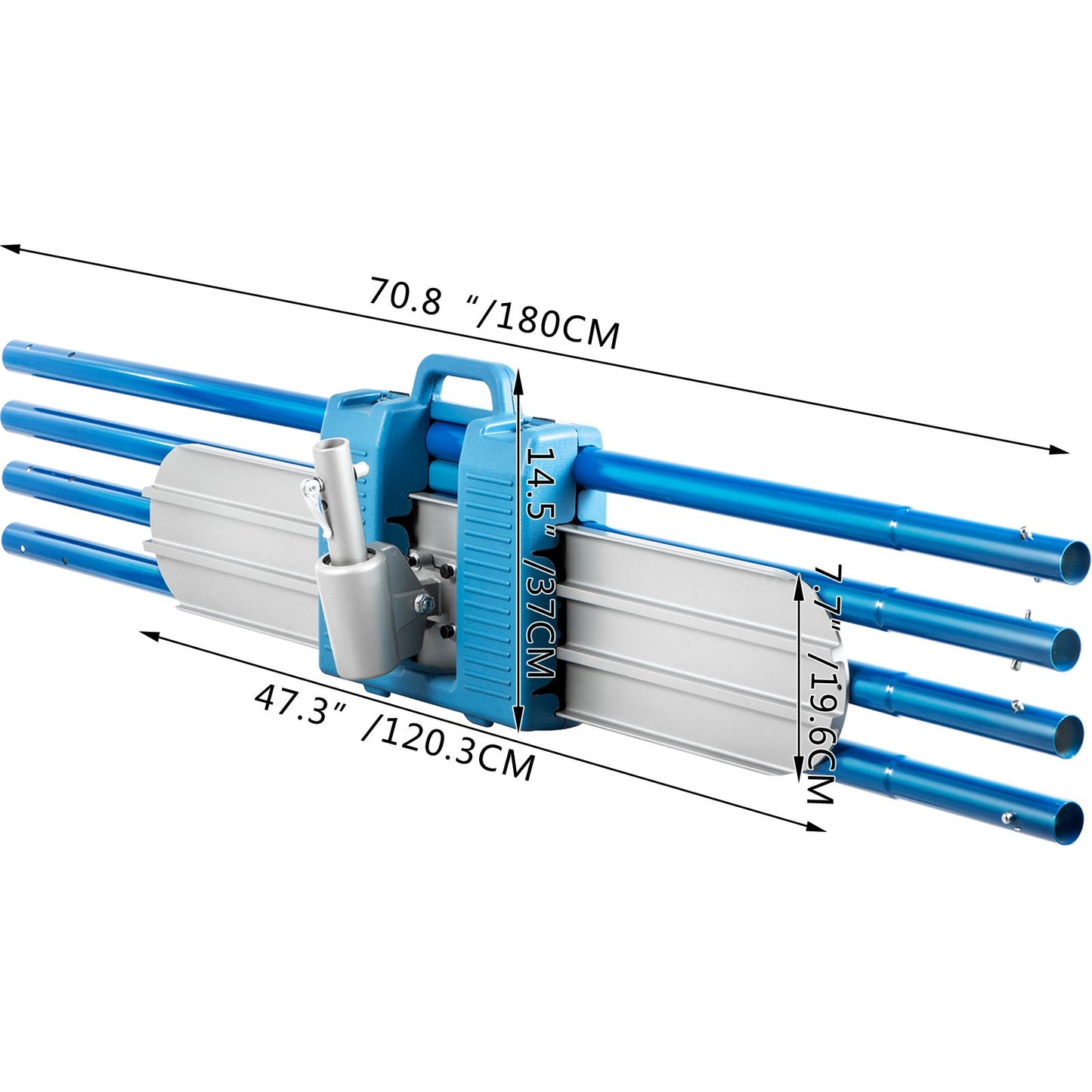 Bull Float Magnesium Concrete Float 48 x 8" Round End Concrete Float Tool Cement Tool Bull Concrete Kit Bull Float with 4 Float Handle Bull Float Bracket Concrete Tools Finishing Bull Float - Image 8