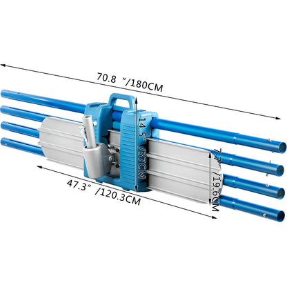 Bull Float Magnesium Concrete Float 48 x 8" Round End Concrete Float Tool Cement Tool Bull Concrete Kit Bull Float with 4 Float Handle Bull Float Bracket Concrete Tools Finishing Bull Float - Image 8