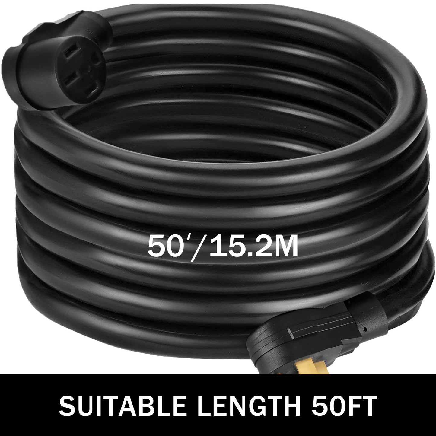 50Ft 50 Amp RV Power Cord Durable Heavy Duty RV Extension Cord Copper Wire RV Cord Power Supply Cable for Trailer Motorhome Camper - Image 2