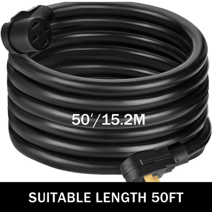 50Ft 50 Amp RV Power Cord Durable Heavy Duty RV Extension Cord Copper Wire RV Cord Power Supply Cable for Trailer Motorhome Camper - Image 2