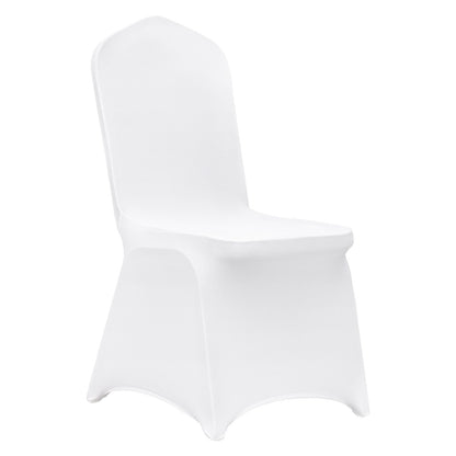 Stretch Spandex Folding Chair Covers, Universal Fitted Chair Cover, Removable Washable Protective Slipcovers, for Wedding, Holiday, Banquet, Party, Celebration, Dining (50PCS White)