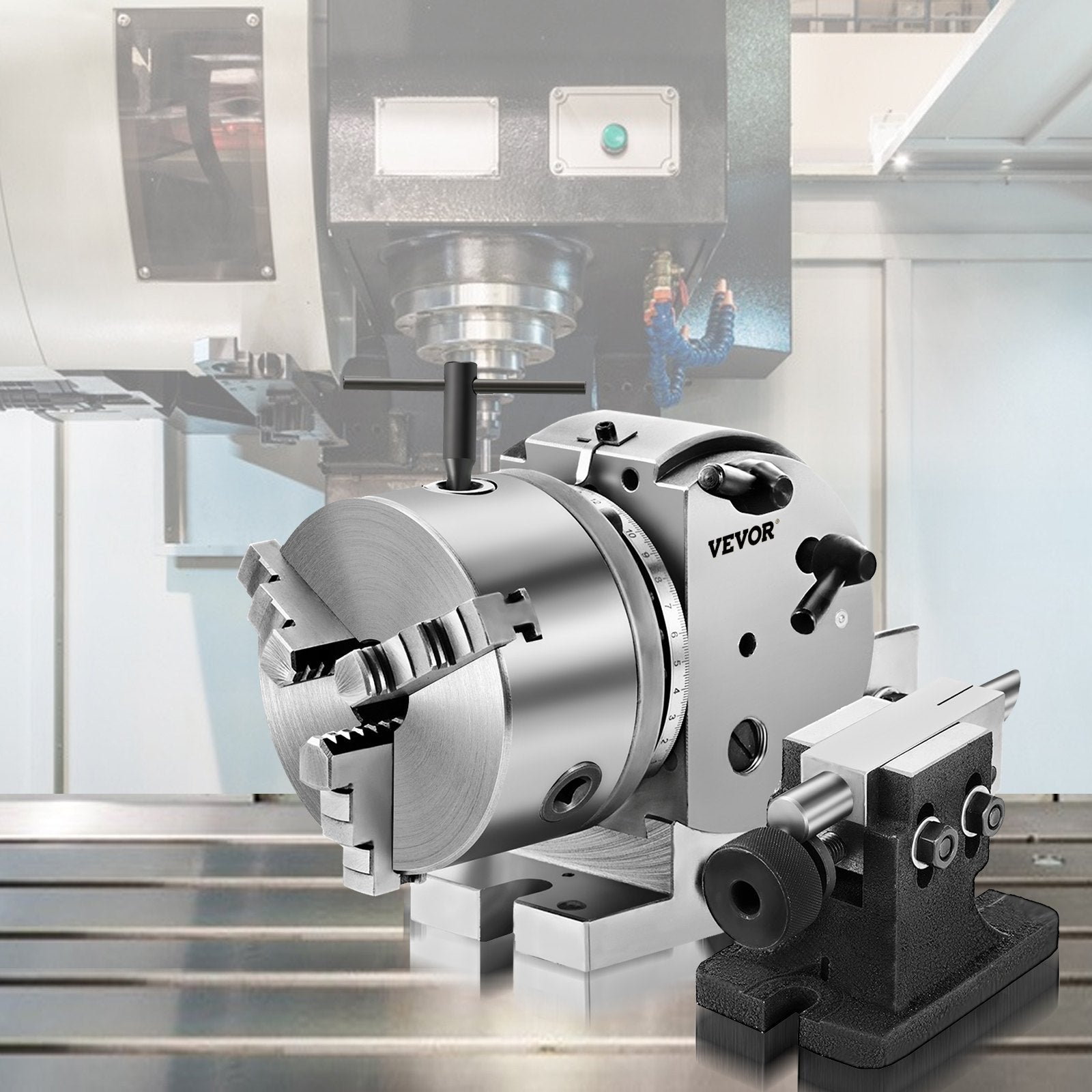 BS-0 Dividing Head 5 Inch, Precision Dividing Head Set with 5" 3-jaw Chuck & Tailstock Dividing Plates for Milling Machine - Image 8