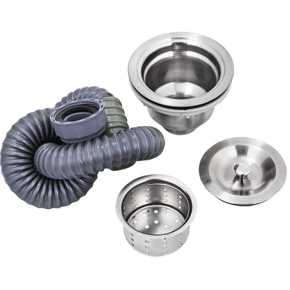 Handmade Sink Non-magnetic Stainless Steel Kitchen Sink Hand Made 1 Compartment 44.4 x 41.9 x 25.4 cm Capacity Huge Tub Sink for Farmhouse Cafe Shop Hospital - Image 9