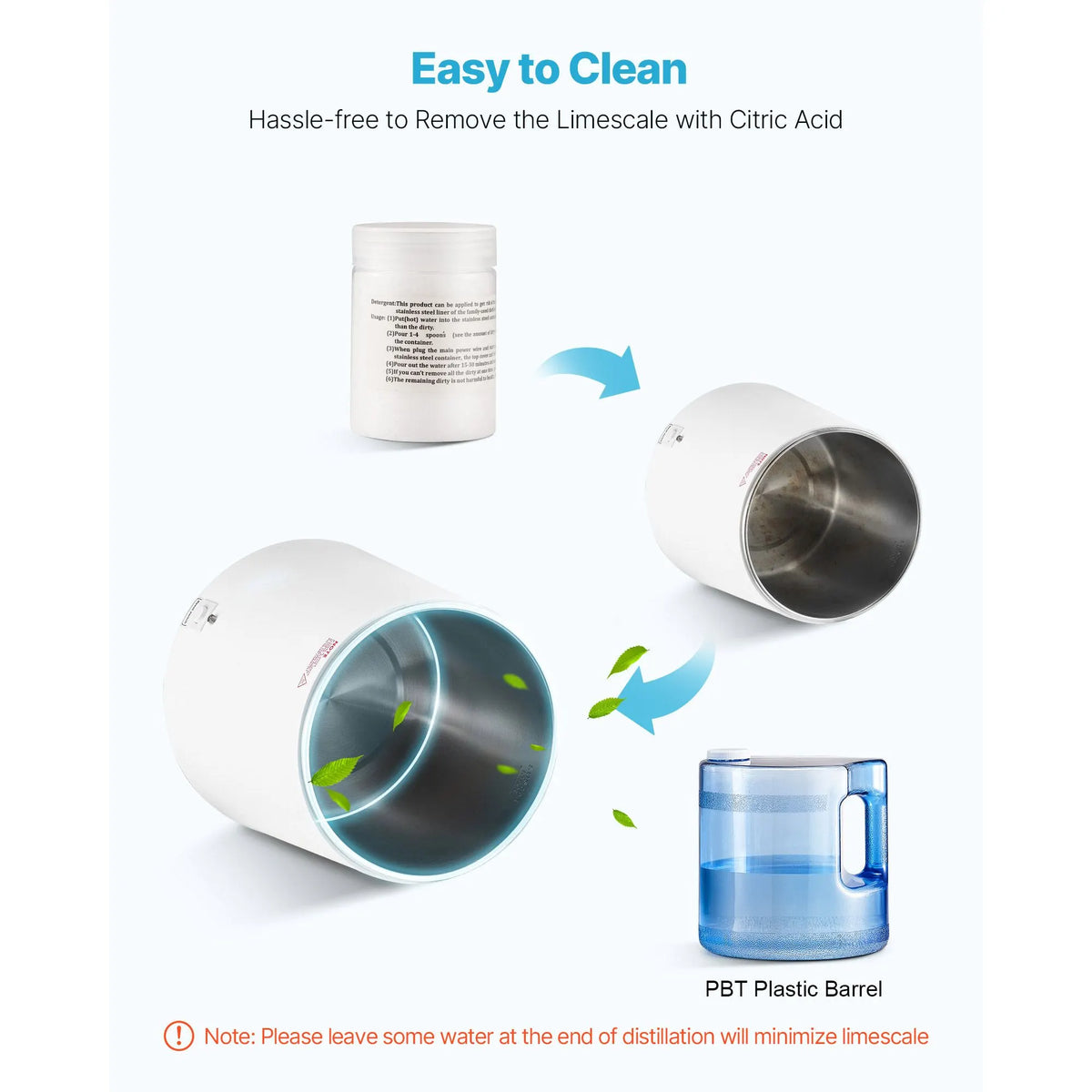 6L Water Distiller Home Countertop Purifier Machine 900W Plastic Container - Image 5
