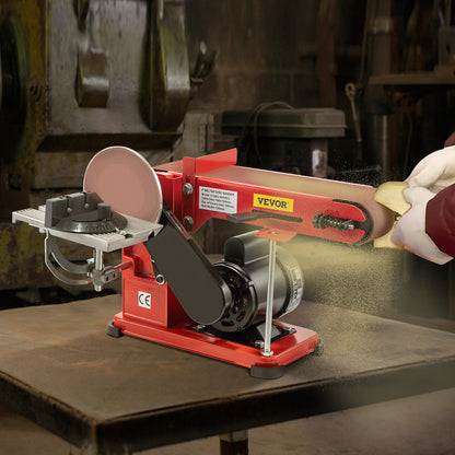 Belt Sander 4" x 36", Disc Combo Sander 6",Electric Adjustable Bench Belt Sander 375W,Grinder Bench Sanding Machine With 4 Rubber Foot Pad - Image 8