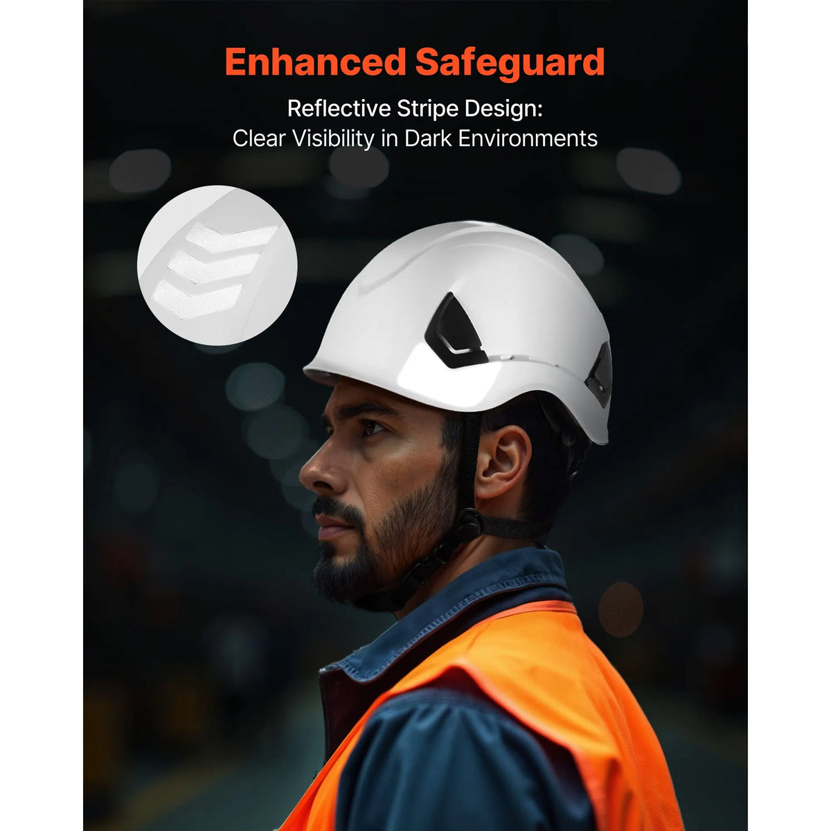Safety Helmet, ANSI/ISEA Z89.1 Approved ABS Safety Hard Hat with 6-Point Ratchet Suspension, Adjustable Vented Hardhat for Men Women Adults, for Outdoor Indoor Industrial Construction Workwear - Image 5