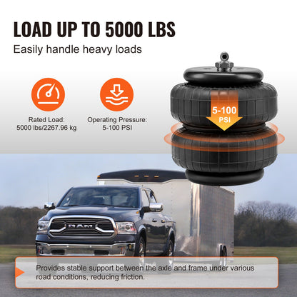 Air Bag Suspension Kit, Air Springs Suspension Bag Kit Compatible with 1999-2004 Ford F250/F350 2WD 4WD, 2008-2010 Ford F250/F350 2WD 4WD, 5000 lbs Loading, 5 to 100 PSI - Image 3