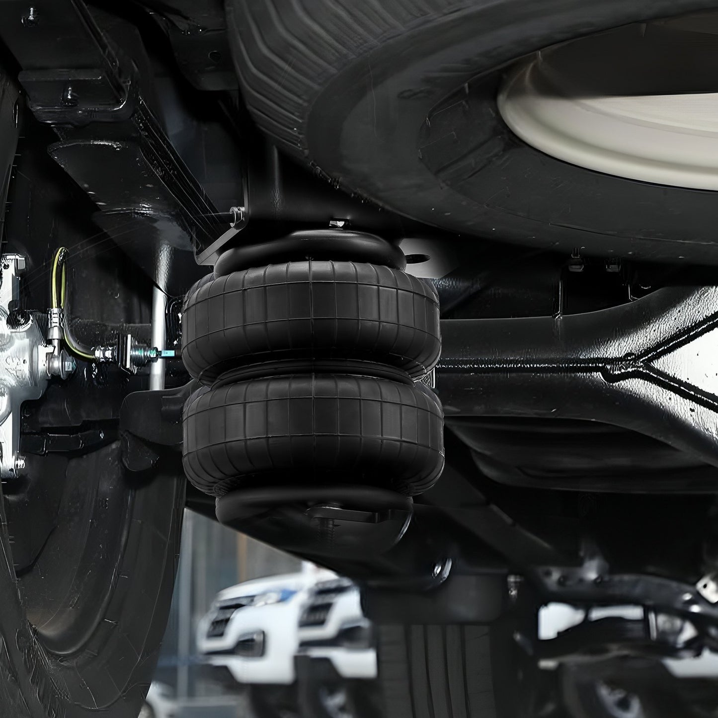 Air Bag Suspension Kit, Air Springs Suspension Bag Kit Compatible with 1999-2004 Ford F250/F350 2WD 4WD, 2008-2010 Ford F250/F350 2WD 4WD, 5000 lbs Loading, 5 to 100 PSI - Image 8