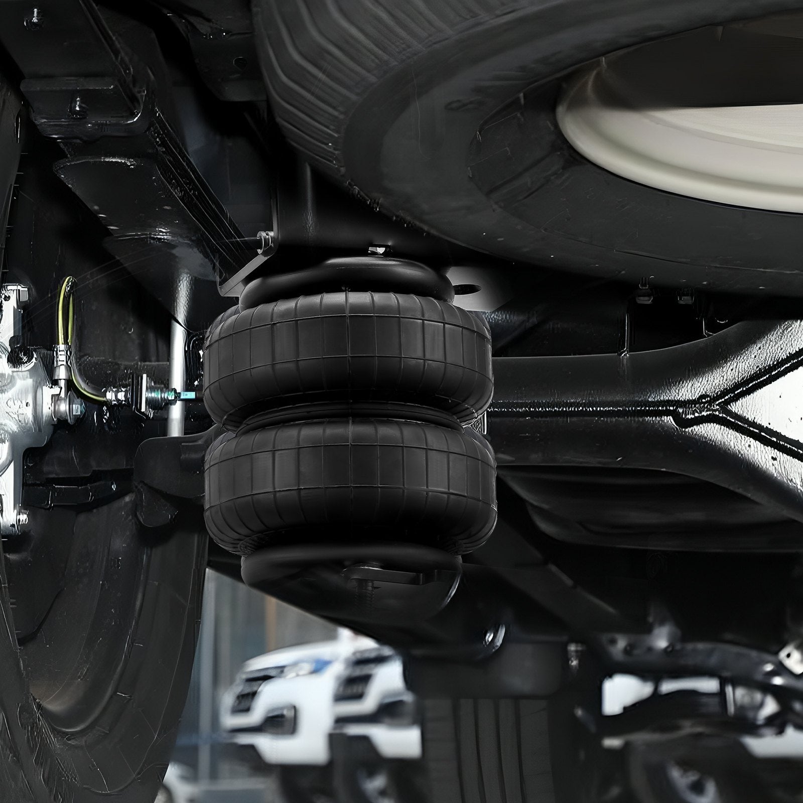 Air Bag Suspension Kit, Air Springs Suspension Bag Kit Compatible with 1999-2004 Ford F250/F350 2WD 4WD, 2008-2010 Ford F250/F350 2WD 4WD, 5000 lbs Loading, 5 to 100 PSI - Image 8