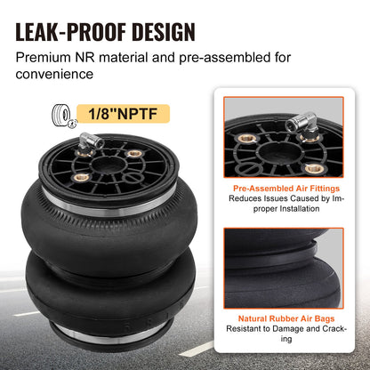 Air Bag Suspension Kit, Air Springs Suspension Bag Kit Compatible with 2011-2019 Chevrolet Silverado 2500/3500HD and GMC Sierra 2500/3500HD 4WD RWD, 5000 lbs Loading, 5 to 100 PSI - Image 4