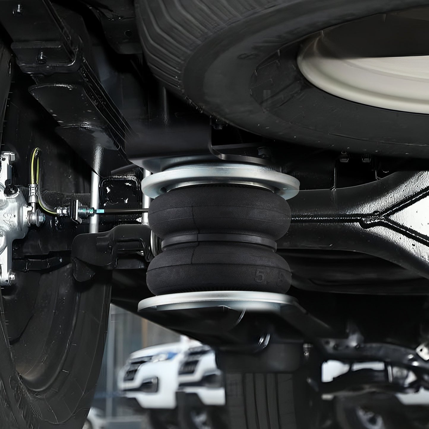 Air Bag Suspension Kit, Air Springs Suspension Bag Kit Compatible with 2011-2019 Chevrolet Silverado 2500/3500HD and GMC Sierra 2500/3500HD 4WD RWD, 5000 lbs Loading, 5 to 100 PSI - Image 8