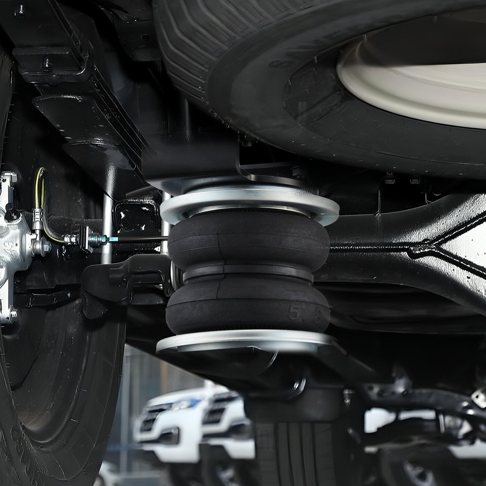 Air Bag Suspension Kit, Air Springs Suspension Bag Kit Compatible with 2011-2019 Chevrolet Silverado 2500/3500HD and GMC Sierra 2500/3500HD 4WD RWD, 5000 lbs Loading, 5 to 100 PSI - Image 8
