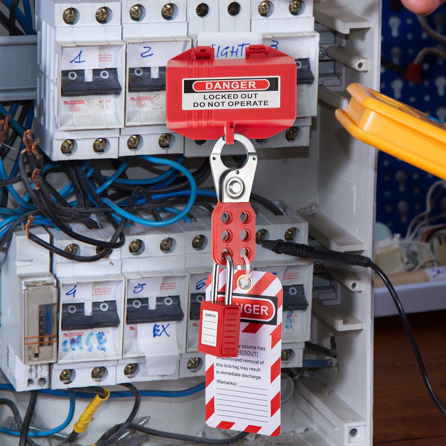 42 PCS Lockout Tagout Kits Electrical Loto Kit for Electrical Risk Removal - Image 8