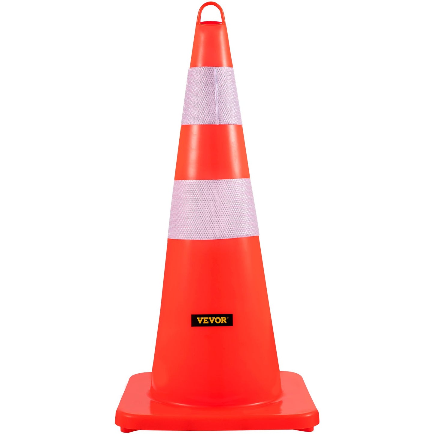 Safety Cones, 10PCS 28\" Traffic Cones, PVC Orange Construction Cones, 2 Reflective Collars Traffic Cones with Weighted Base and Hand-Held Ring Used for Traffic Control, Driveway Road Parking - Image 9