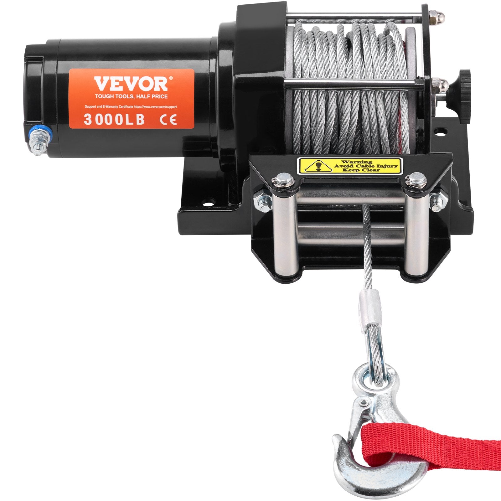 Electric Winch, 1361 kg Line Pull Capacity, 12V DC ATV/UTV Winch with Φ0.5 x 1188.7 cm 7 Strands Steel Cable Roller Fairlead Wired Remote Control, IP55 Waterproof for Towing UTV ATV Off-Road - Image 9