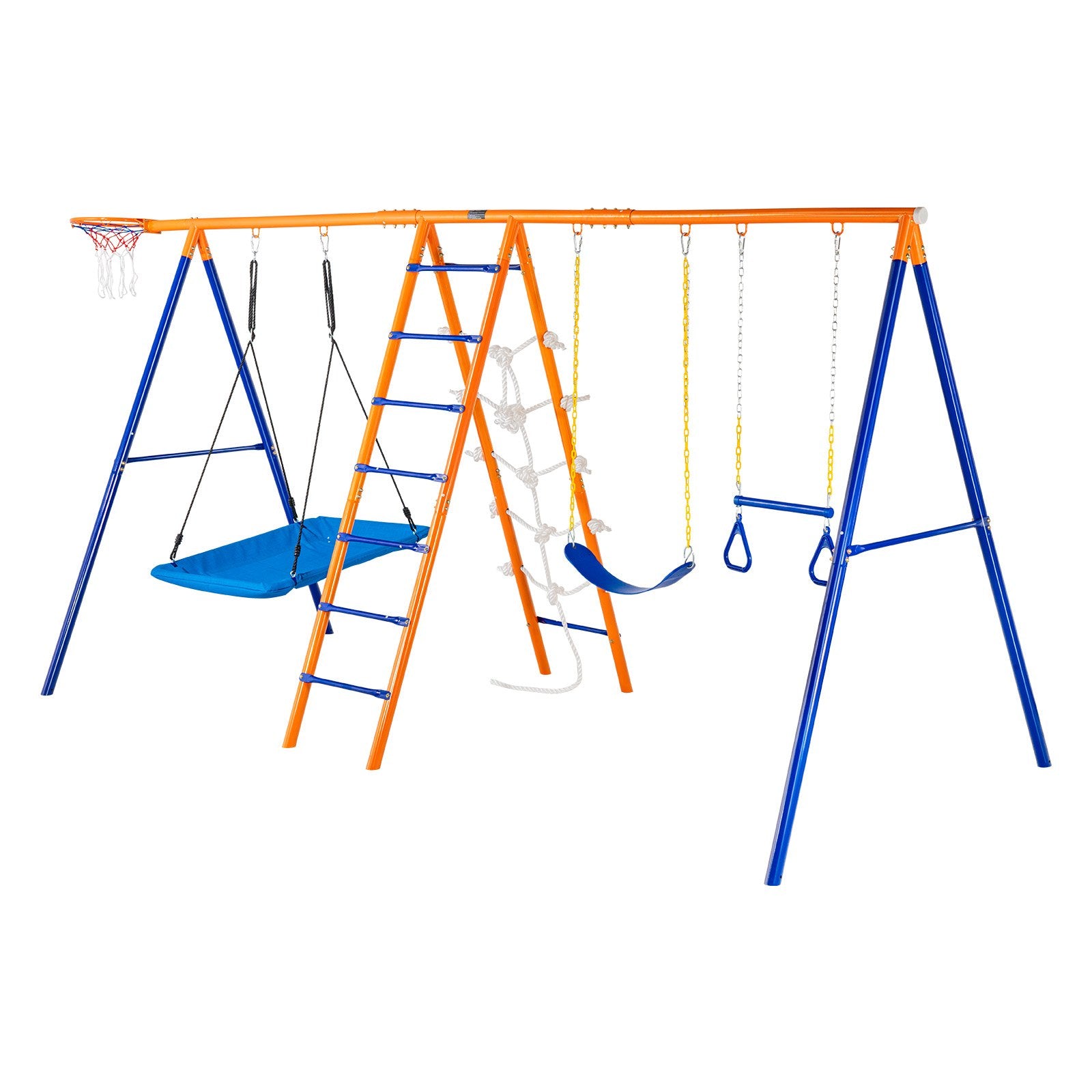 Swing Sets for Backyard 6 in 1 Swing Set 440lbs Capacity Metal Swingset - Image 9