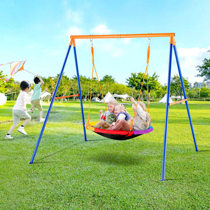 Swing Sets for Backyard 40in Saucer Swing Seat A-Frame Metal Stand 440lbs - Image 8