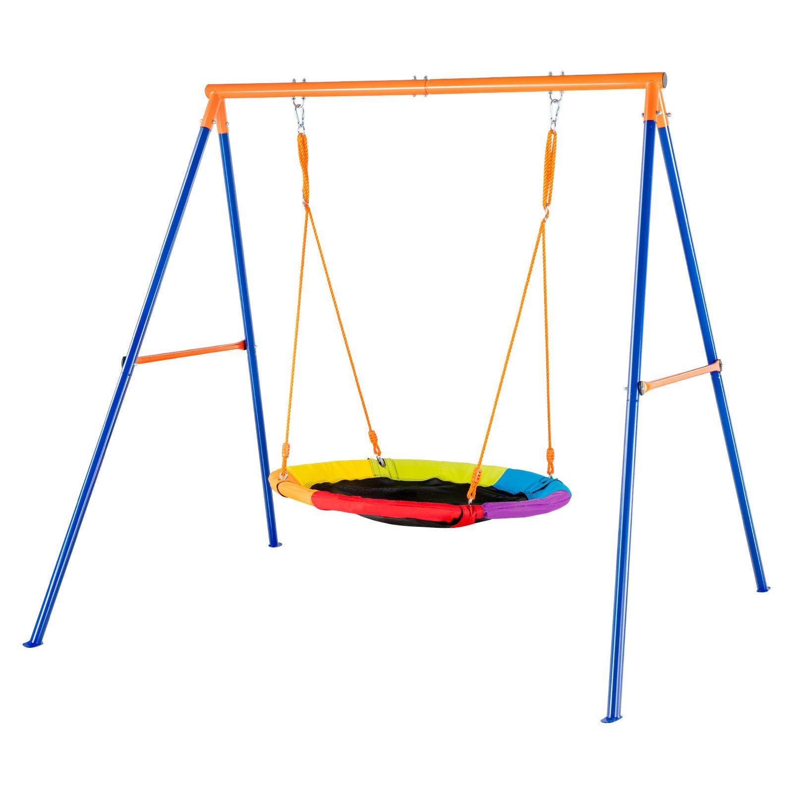 Swing Sets for Backyard 40in Saucer Swing Seat A-Frame Metal Stand 440lbs - Image 9