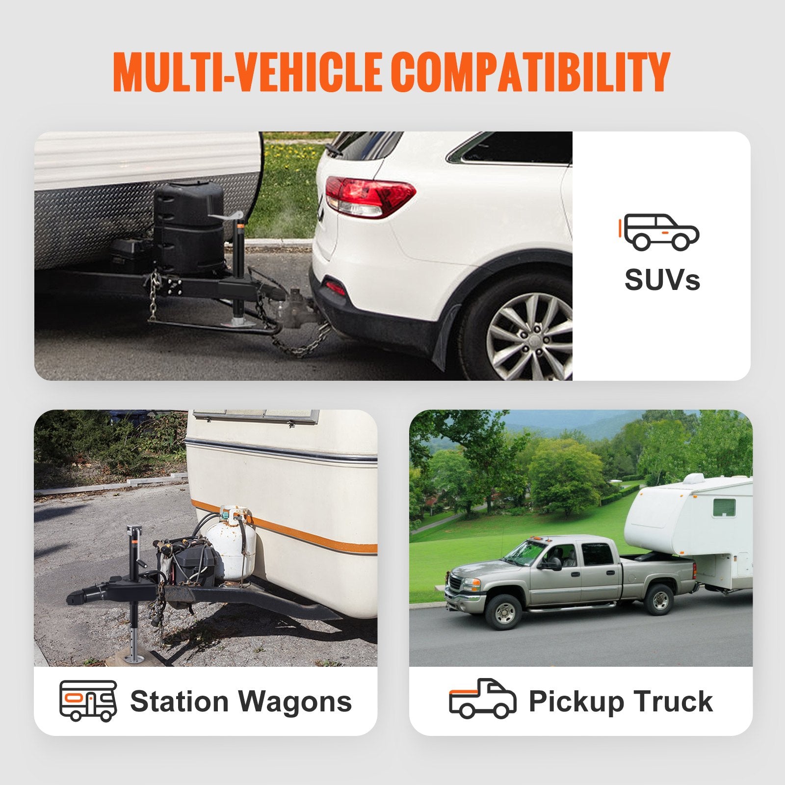 A-Frame Trailer Coupler, Fits 2-Inch Hitch Ball Size, 7000 lbs Towing Capacity, Heavy Duty Steel Coupler, Ideal for Towing Station Wagons, Pickup Trucks, SUVs, Campers, Black Coating Surface - Image 6
