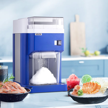 Commercial Ice Shaver Machine, 1.91QT /1.8L Large Electric Snow Cone Machine, Fine & Fluffy with 300W Motor, Stainless Steel Blades, Shaved Ice Maker for Dessert Shop Home Party Restaurant, Blue - Image 8