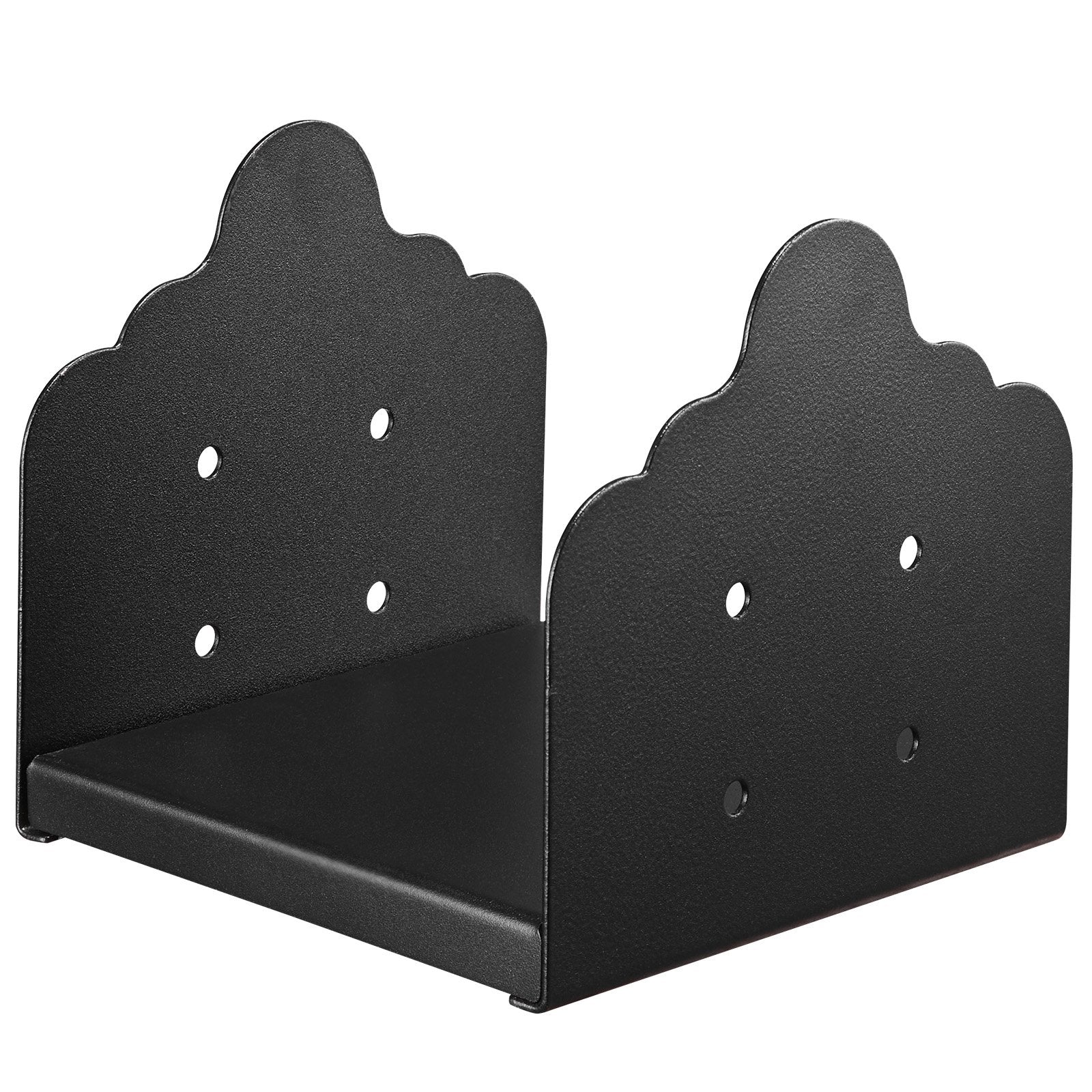 8x8 Post Base 2 Pcs, Inner Size 7.9x7.5 inch / 200x190 mm Post Brackets, Heavy Duty Carbon Steel Decking Posts, Wood Posts Brackets for Pavilion Deck Railing Support Deck Base Plate, Black - Image 9