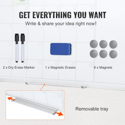 Magnetic Whiteboard Dry Erase Board 36" x 24" Wall Mounted for Office - Image 5