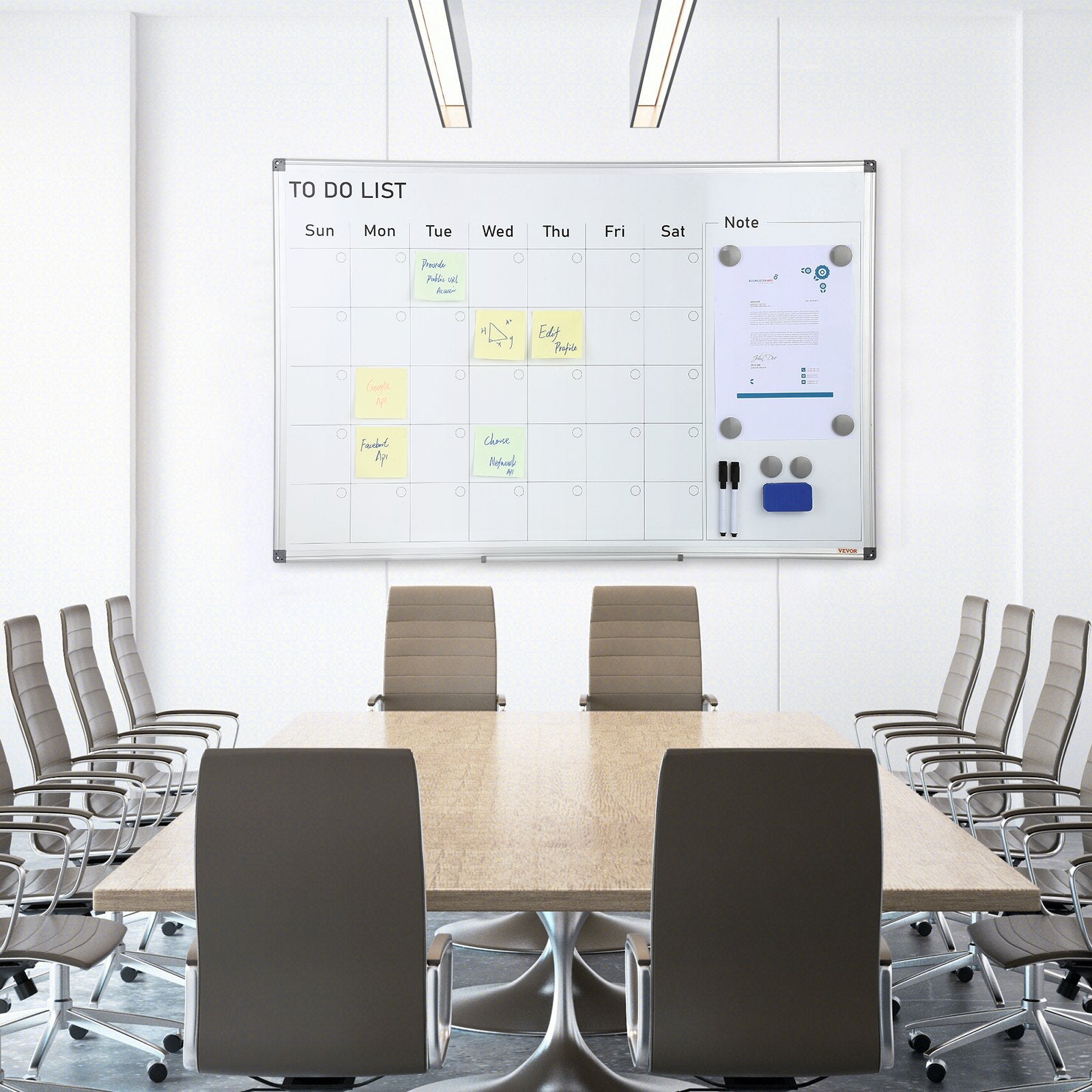 Magnetic Whiteboard Dry Erase Board 36" x 24" Wall Mounted for Office - Image 8