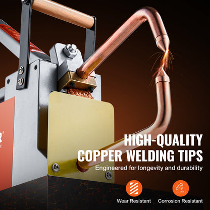 Portable Spot Welder, 1/8-inch Thick Spot Welder Machine with 8KVA Input Capacity, Handheld Welding Tip Gun Metal Sheet Spot Welding Machine for Carbon Steel, Aluminum Sheet - Image 4