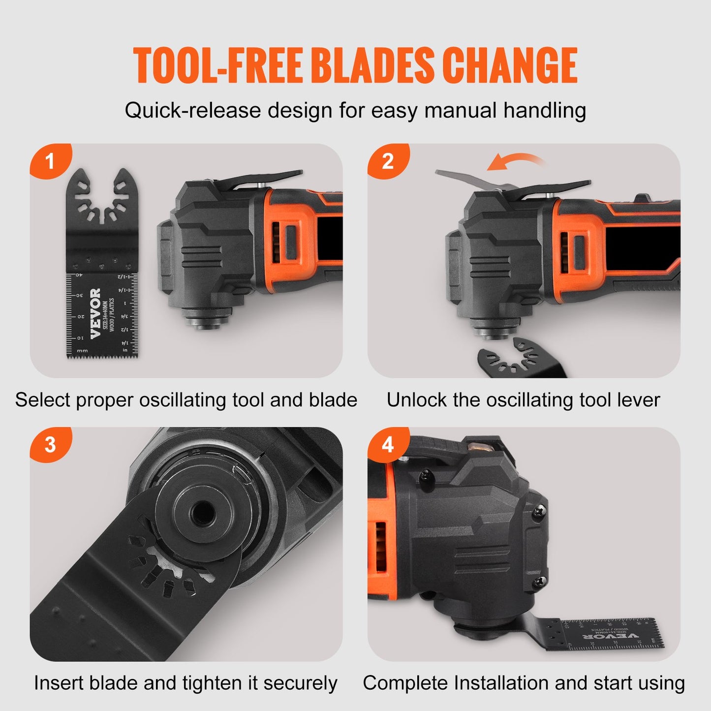 50PCS Oscillating Saw Blades, Universal Quick Release Oscillating Saw Blades, Multitool Tool Blades for Wood Plastic Aluminum, Fit Dewalt Bosch Milwaukee Hitachi Chicago Craftsman - Image 5
