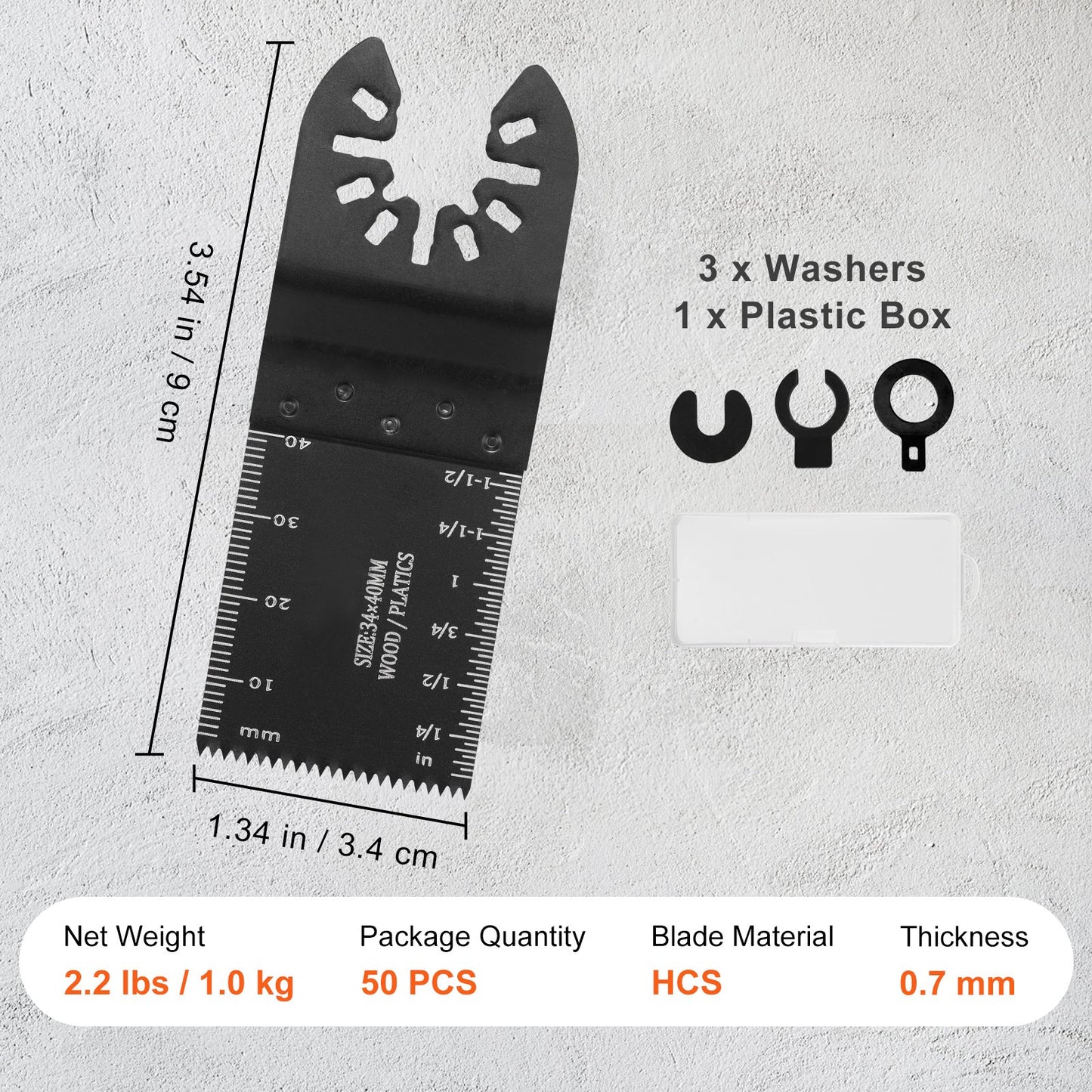 50PCS Oscillating Saw Blades, Universal Quick Release Oscillating Saw Blades, Multitool Tool Blades for Wood Plastic Aluminum, Fit Dewalt Bosch Milwaukee Hitachi Chicago Craftsman - Image 7