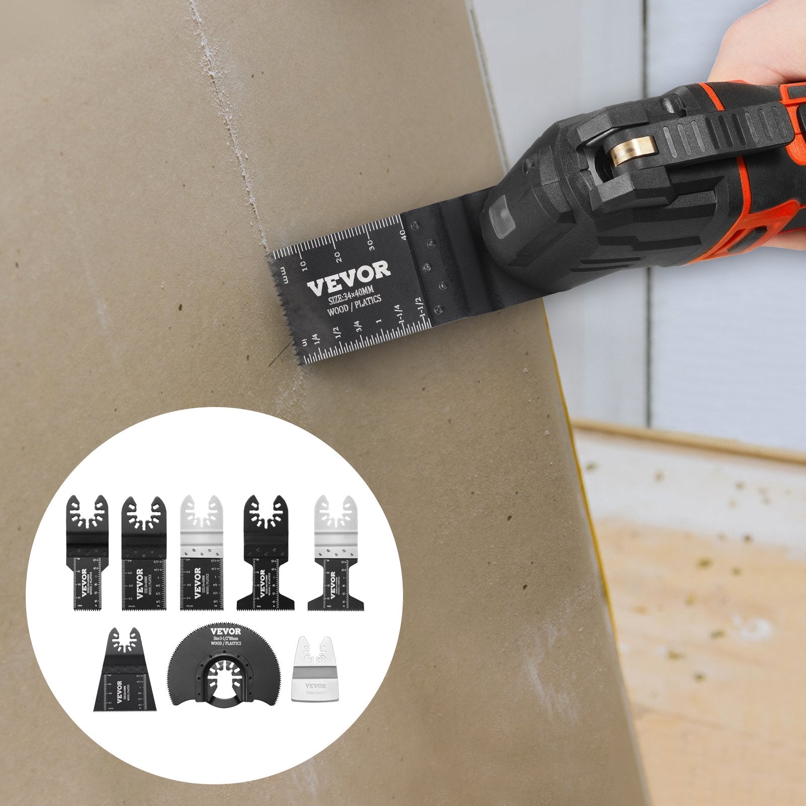 30PCS Multi Tool Blades Kits, Universal Quick Release Oscillating Saw Blades, 8 Types Wood Metal Plastic Oscillating Tool Blades, Fit Dewalt Bosch Milwaukee Hitachi Chicago Craftsman - Image 8