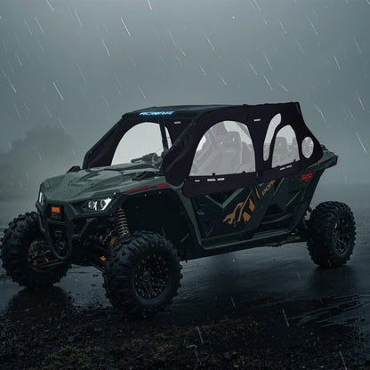 Cab Enclosure Upper Doors, Compatible with Polaris RZR PRO 2020-2024/Polaris RZR Turbo2022-2024, Soft Upper Doors, Upgraded Zipper UTV Soft Side Window Kit, Fit with Side Mirrors and Windshields - Image 8