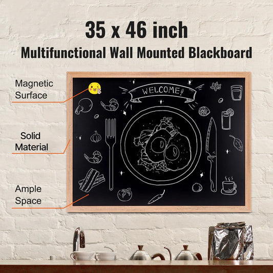35"x46" Rustic Wood Framed Chalkboard Wall Hanging Magnetic Wedding Sign - Image 2