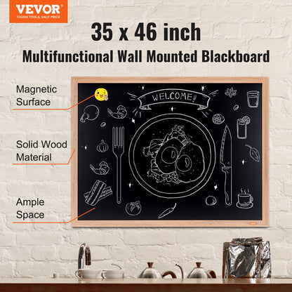 35"x46" Rustic Wood Framed Chalkboard Wall Hanging Magnetic Wedding Sign - Image 2