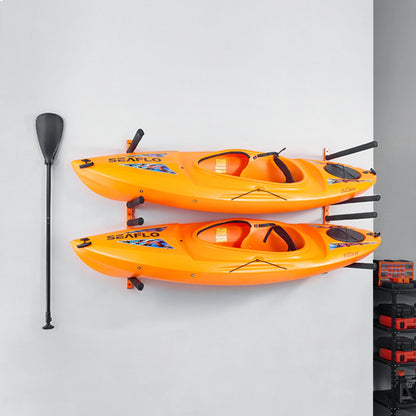 Wall Kayak Storage Rack, 4-Capacity Wall Mounted Kayak Holders for Kayak Canoe Paddle Board, Kayak Storage Hooks with Adjustable Padded Arms, 181.6 KG Load Kayak Hanger for Indoor Outdoor Garage - Image 8