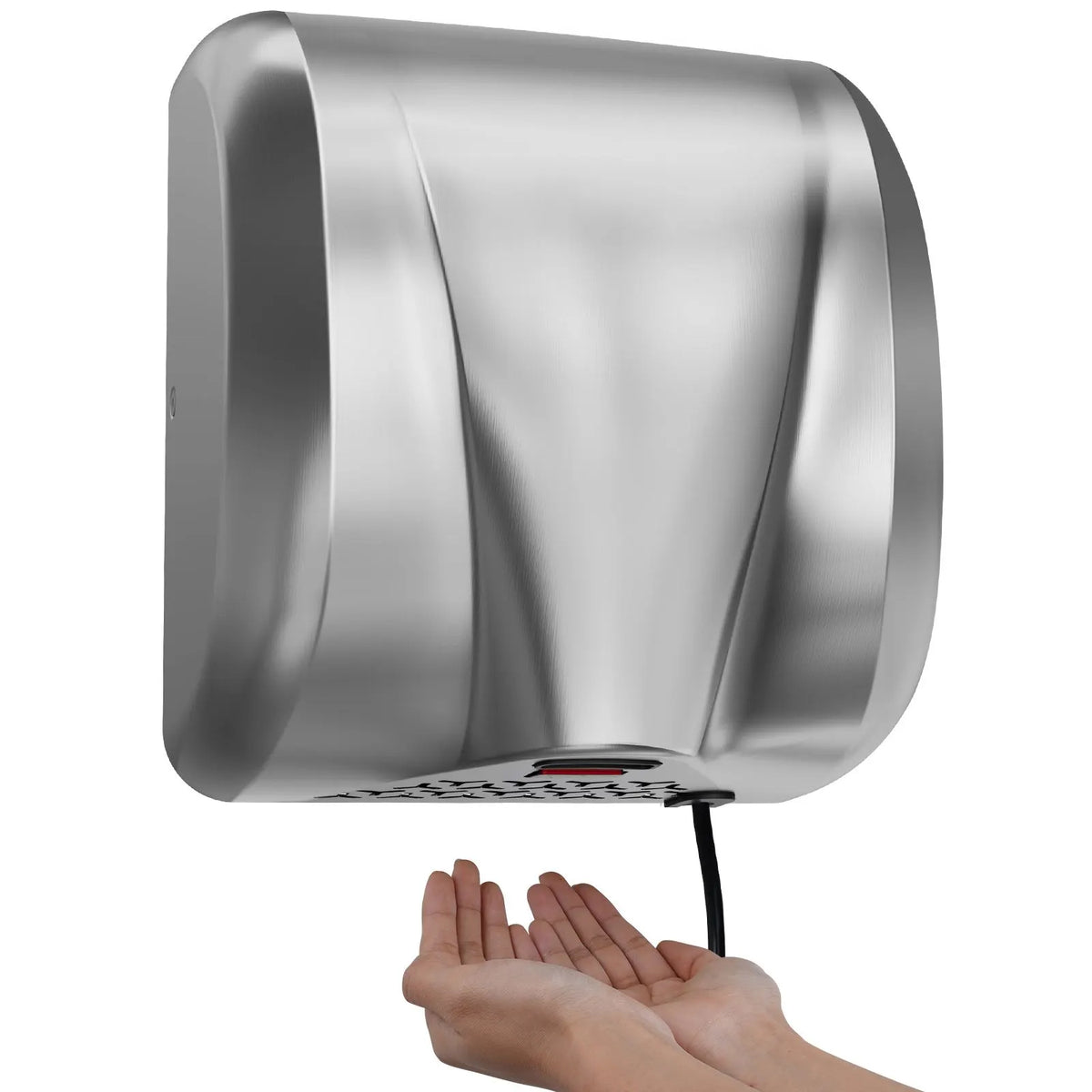 Heavy Duty Commercial Hand Dryer, 1800W Automatic High Speed Stainless Steel Warm Wind Hand Blower, 220V-240V Plug In/Hardwired Two Power Options, Compliant for Industry Business Restrooms - Image 9