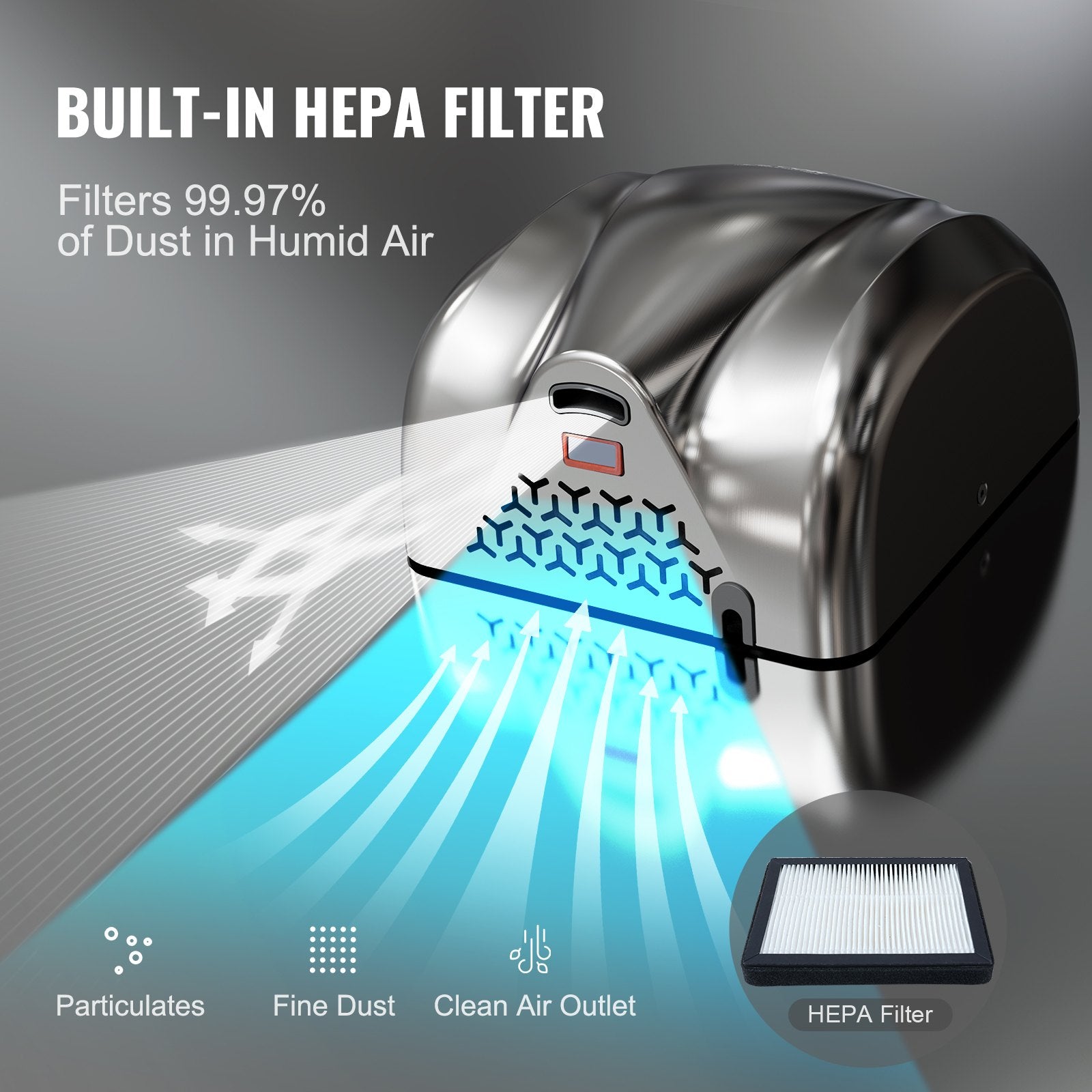 Heavy Duty Commercial Hand Dryer, 1800W Automatic High Speed Stainless Steel Warm Wind Hand Blower, 220V-240V Plug In/Hardwired Two Power Options, Compliant for Industry Business Restrooms - Image 5