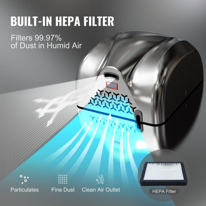 Heavy Duty Commercial Hand Dryer, 1800W Automatic High Speed Stainless Steel Warm Wind Hand Blower, 220V-240V Plug In/Hardwired Two Power Options, Compliant for Industry Business Restrooms - Image 5