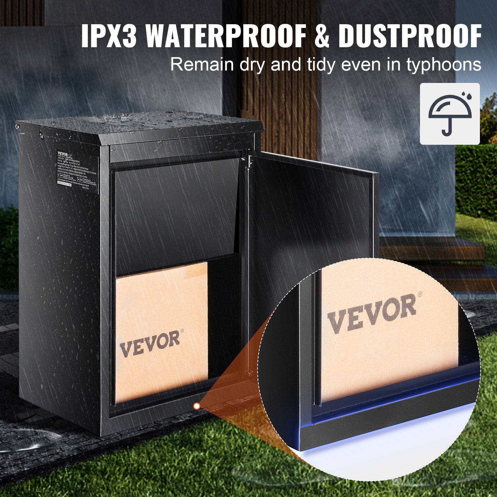Package Delivery Boxes for Outside 15.4" x 10.6" x 20.5" with Coded Lock - Image 4