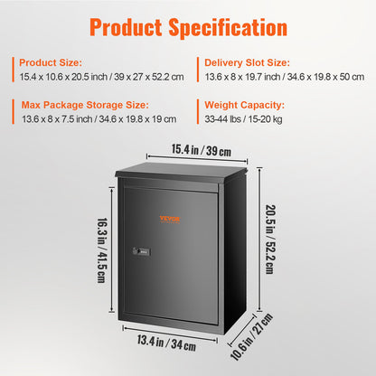Package Delivery Boxes for Outside 15.4" x 10.6" x 20.5" with Coded Lock - Image 7