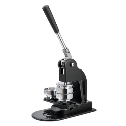 Button Maker Machine, 58 mm, Pin Maker Machine with 500pcs Button Parts, Circle Cutter, Hex Wrenches and Magic Book, Ergonomic Handle, for DIY Badges, Personalized Pins and Key Chains, Black
