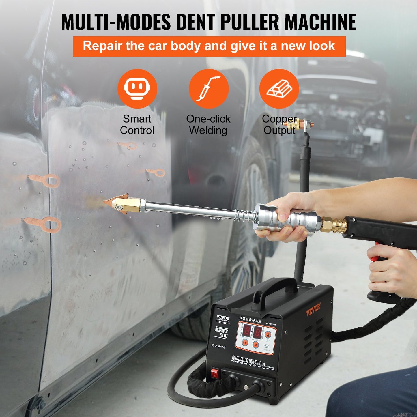 Stud Welder Dent Repair Kit, Spot Welding Machine with Slide Hammer Dent Puller, Professional Dent Removal Kit for Auto Body Dent Repair - Image 2