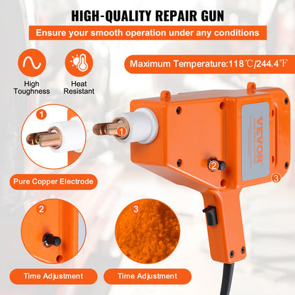 Stud Welder Kit, 1600A Stud Welder Dent Repair Kit, 800VA Spot Welder Stud, 220V Stud Gun Dent Puller Kit with Complete Accessories, Dent Welder Repair for Auto Body Repairing - Image 3