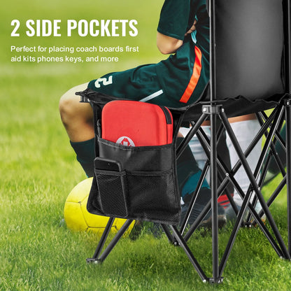 8 Seat Portable Folding Sport Bench Outdoor Camping Chair with Carry Bag - Image 3