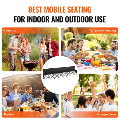 8 Seat Portable Folding Sport Bench Outdoor Camping Chair with Carry Bag - Image 6