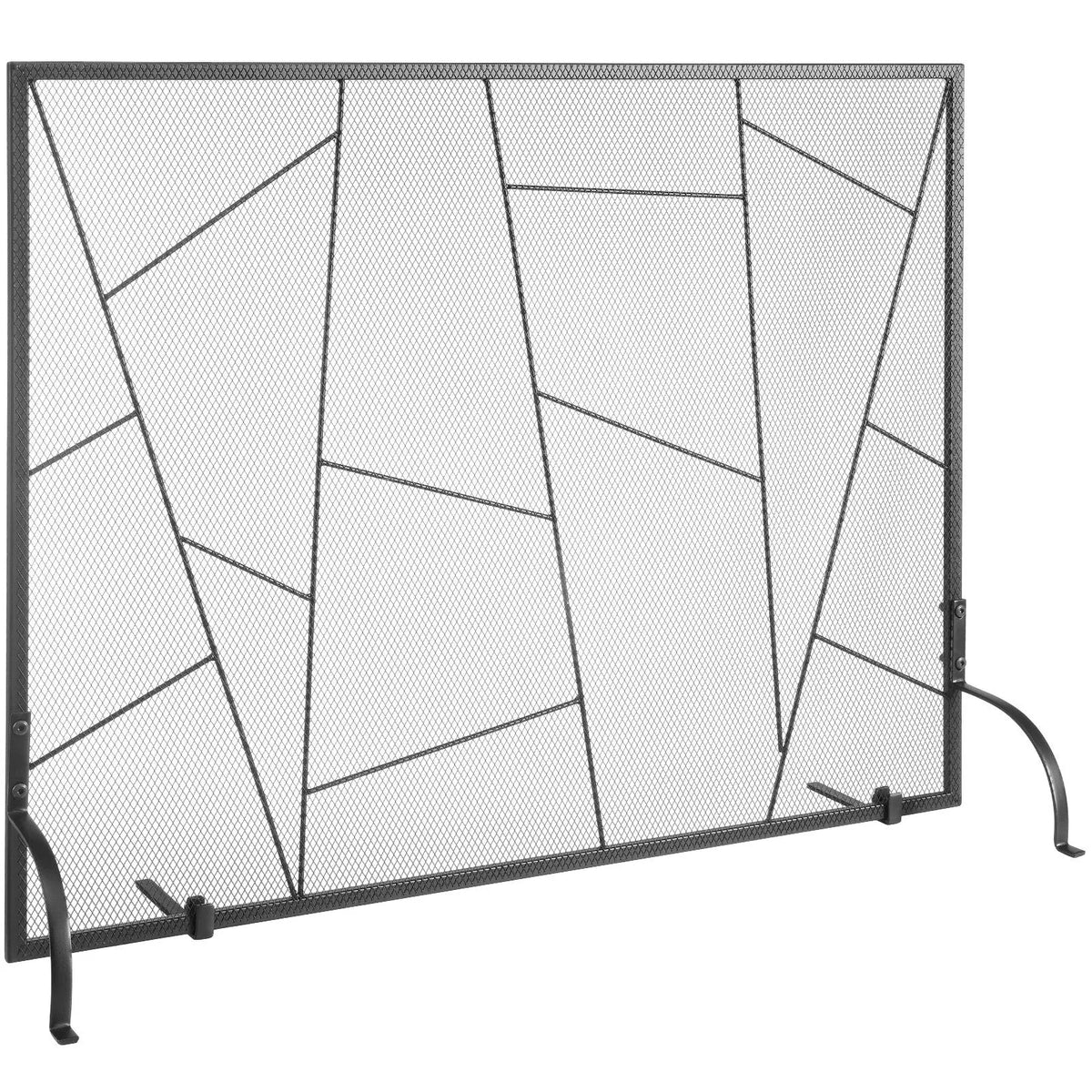 Fireplace Screen Single Panel, Sturdy Iron Mesh Fireplace Screen, 906(L) x720(H)MM Spark Guard Cover, Simple Installation, Free Standing Fire Fence Grate for Living Room Home Decor Modern - Image 9