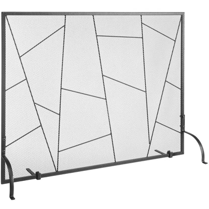Fireplace Screen Single Panel, Sturdy Iron Mesh Fireplace Screen, 906(L) x720(H)MM Spark Guard Cover, Simple Installation, Free Standing Fire Fence Grate for Living Room Home Decor Modern - Image 9