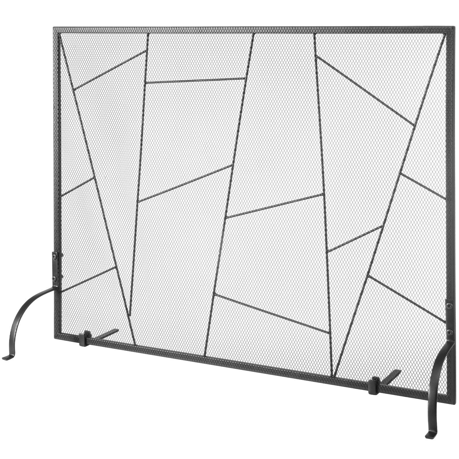 Fireplace Screen Single Panel, Sturdy Iron Mesh Fireplace Screen, 906(L) x720(H)MM Spark Guard Cover, Simple Installation, Free Standing Fire Fence Grate for Living Room Home Decor Modern - Image 9