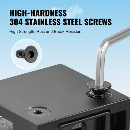 Glass Clamp, 40 PCS Square Glass Railing Bracket for 0.31 "-0.47 " Tempered Glass, 304 Stainless Steel Glass Mounting Clamp, Glass Shelf Bracket for Balcony, Garden, Deck, Stair, Black - Image 6